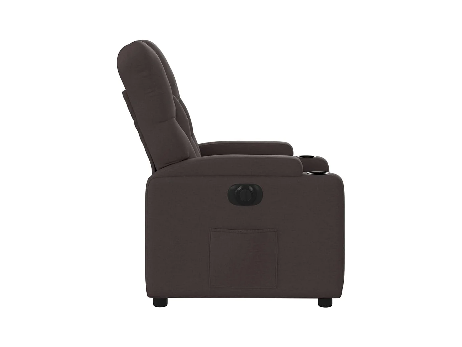 Relaxsessel Elektrisch Dunkelbraun Stoff