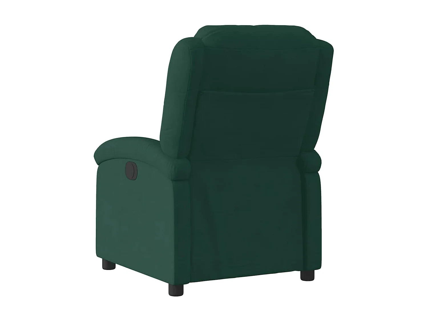 Sillón reclinable eléctrico de terciopelo verde oscuro