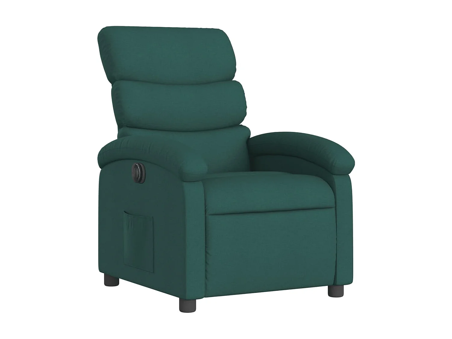 Fauteuil inclinable électrique Vert foncé Tissu