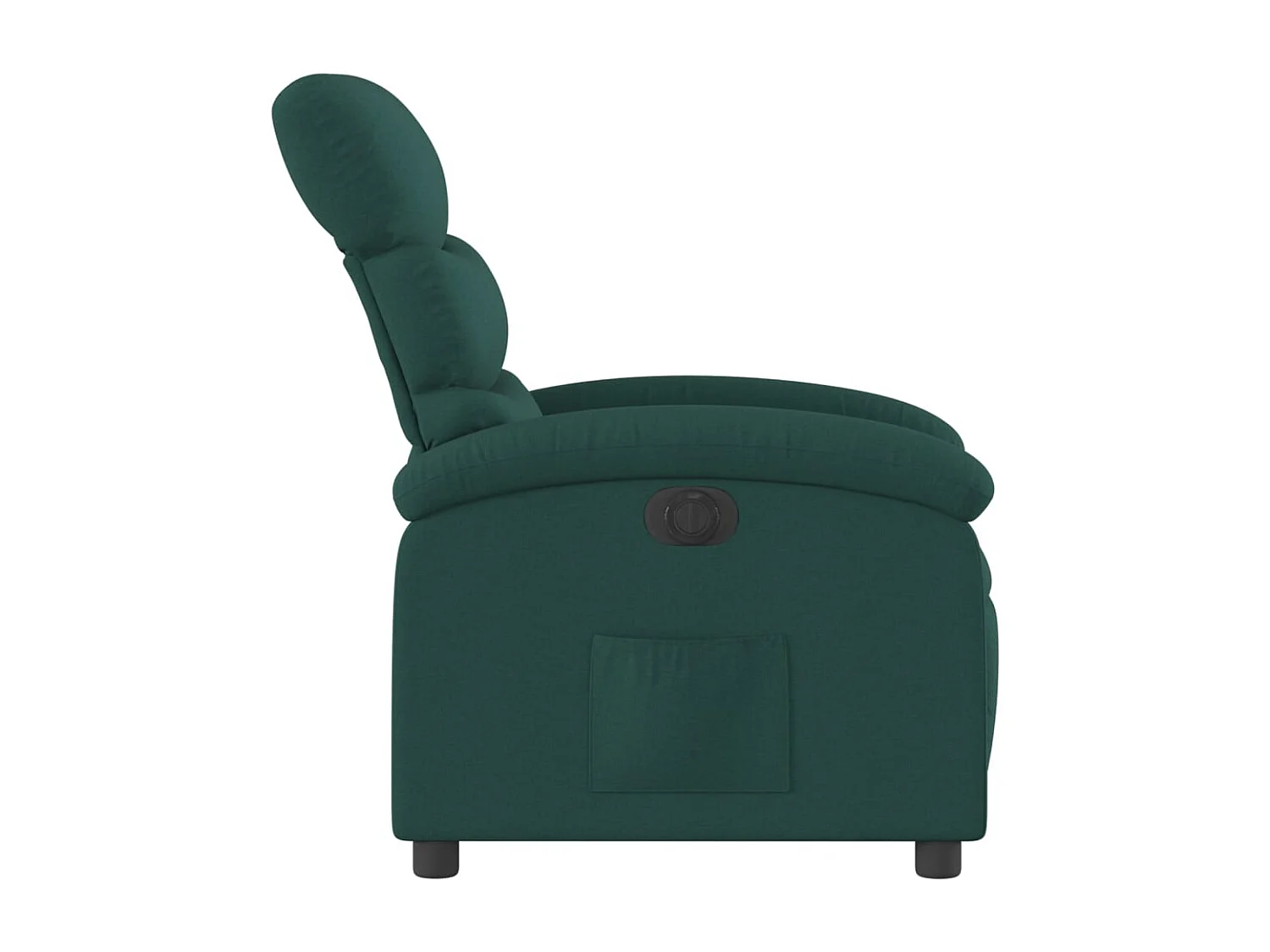 Fauteuil inclinable électrique Vert foncé Tissu