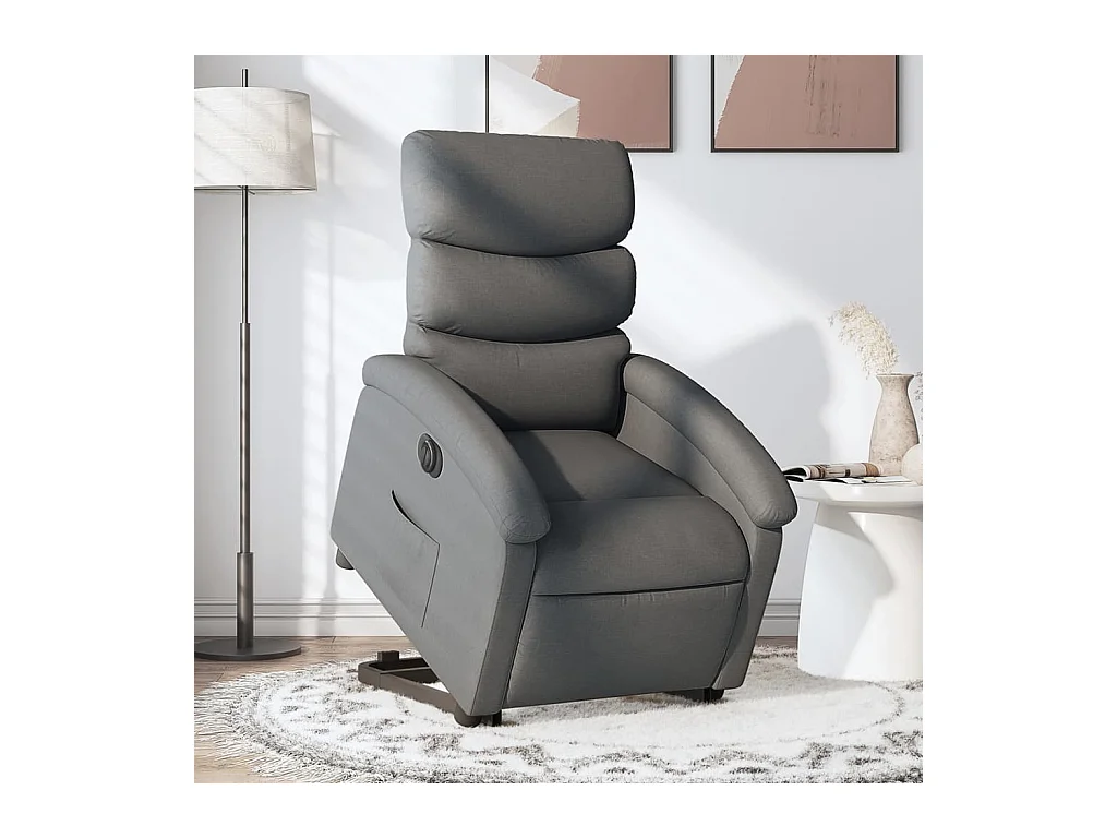 Fauteuil inclinable électrique gris foncé tissu
