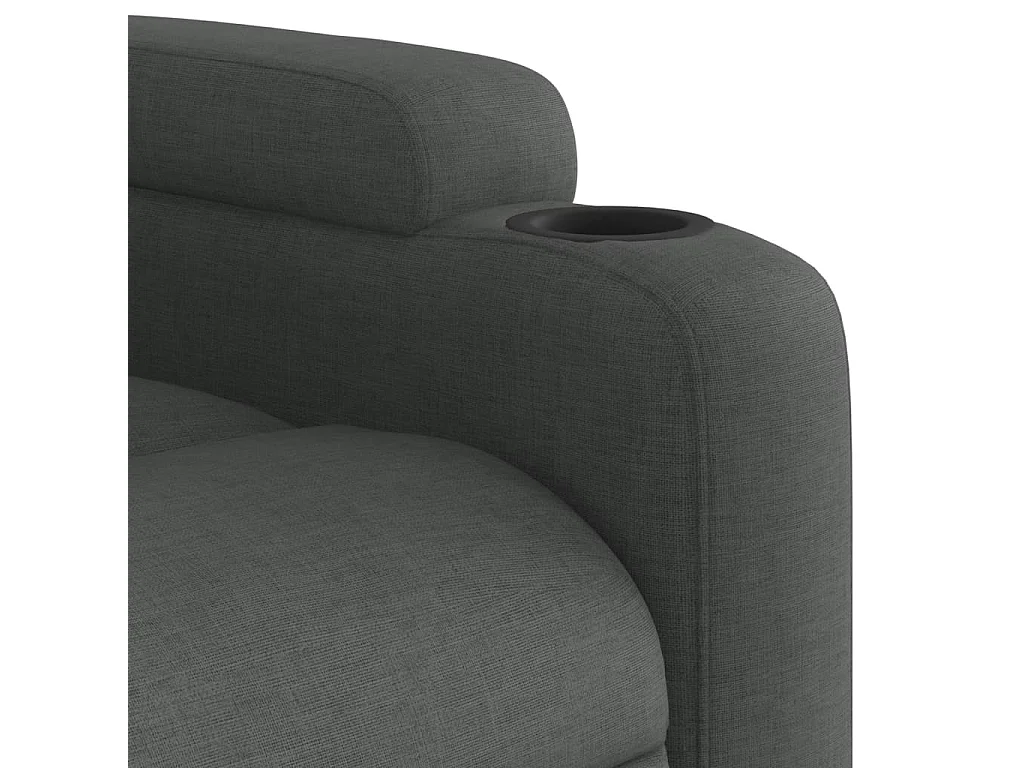 Fauteuil inclinable électrique Gris foncé Tissu