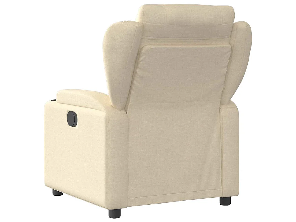 Fauteuil inclinable électrique Crème Tissu