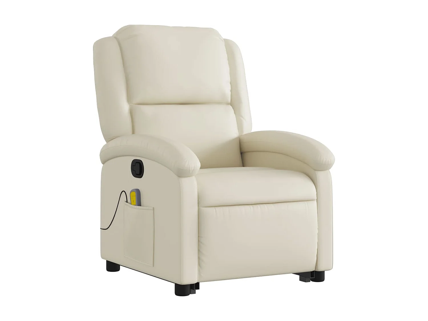 Fauteuil inclinable de massage Crème Similicuir
