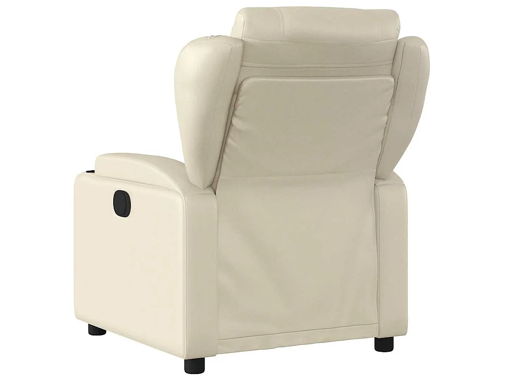 Fauteuil inclinable électrique Crème Similicuir