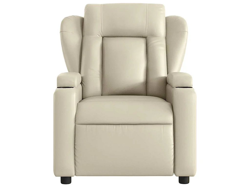 Fauteuil inclinable électrique Crème Similicuir