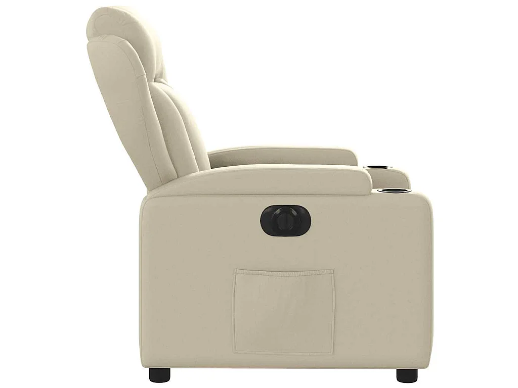 Fauteuil inclinable électrique Crème Similicuir