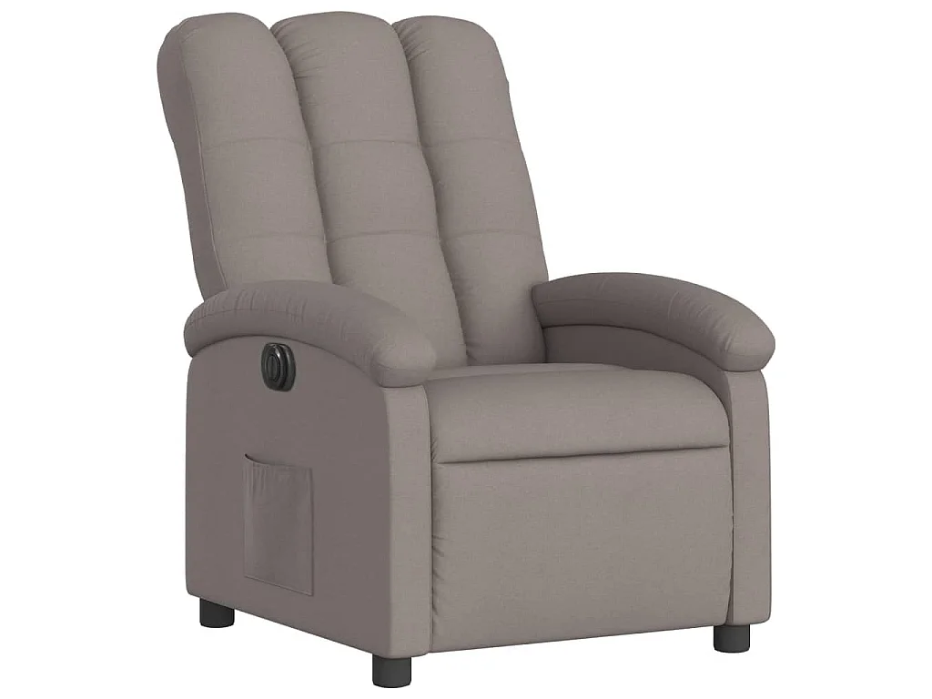 Fauteuil inclinable électrique Taupe Tissu