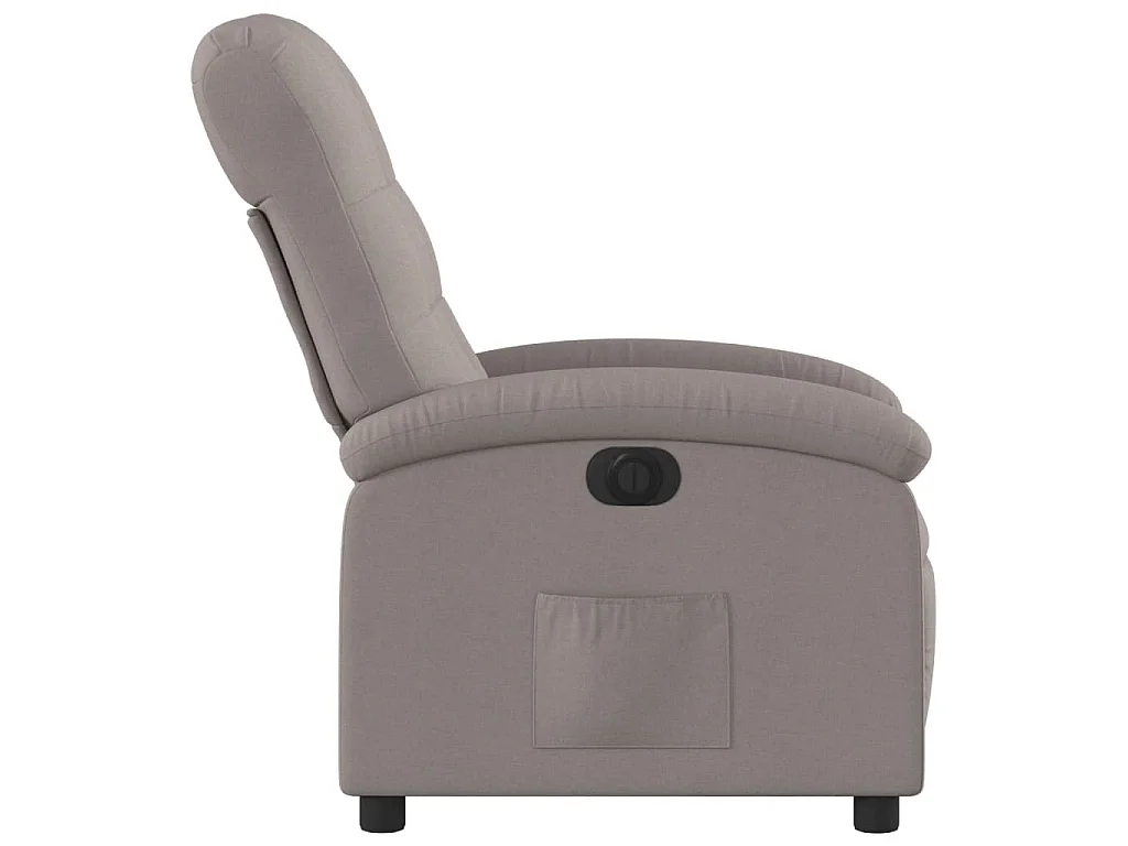 Fauteuil inclinable électrique Taupe Tissu
