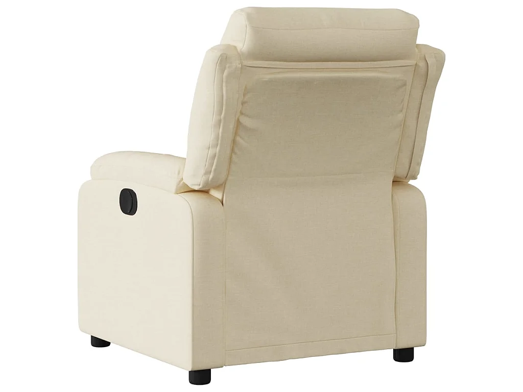 Fauteuil inclinable électrique Crème Tissu