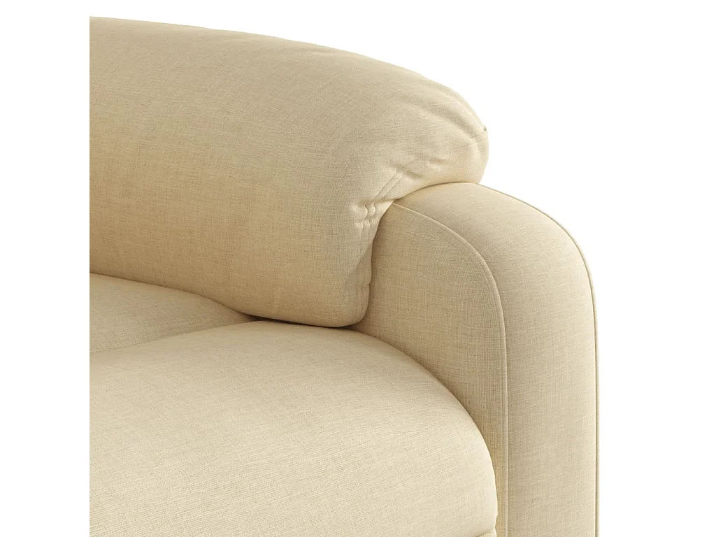 Fauteuil inclinable électrique Crème Tissu