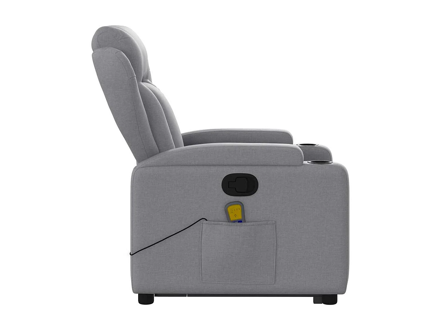 Fauteuil de massage inclinable Gris clair Tissu
