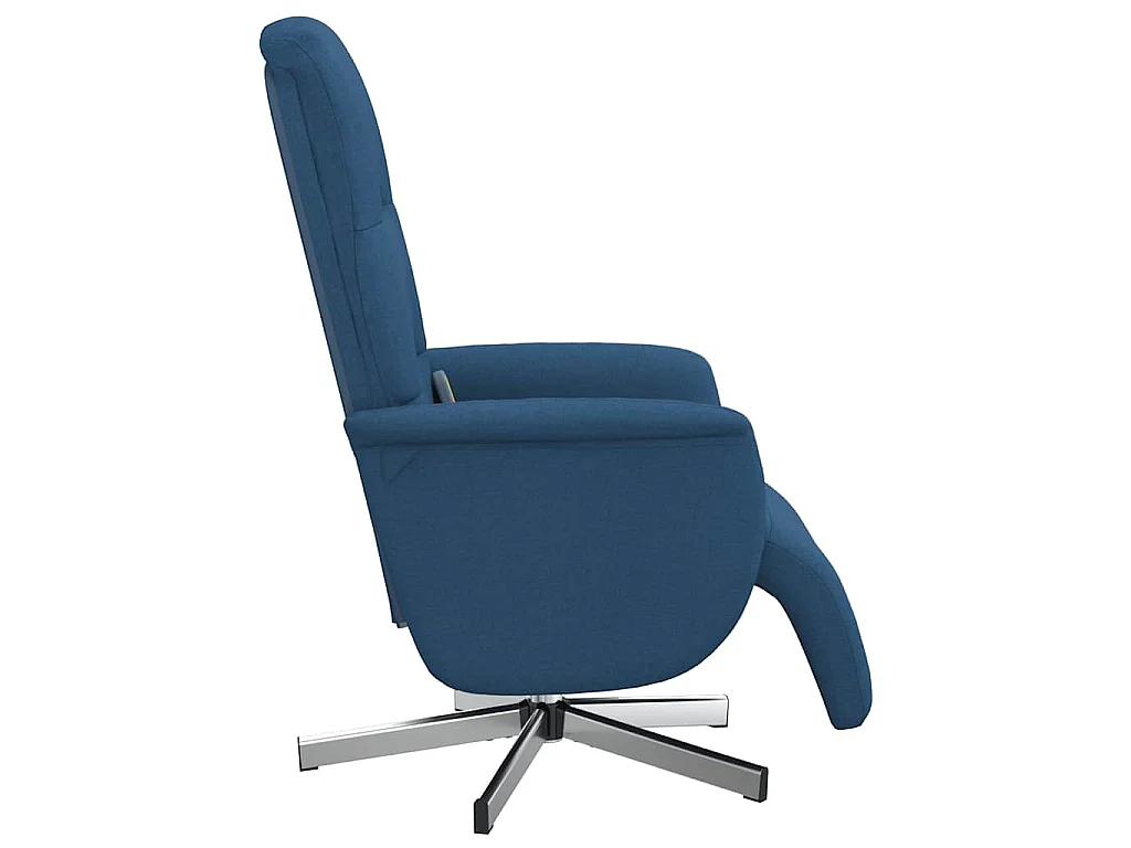 Massagesessel mit Fußteil Blau Stoff