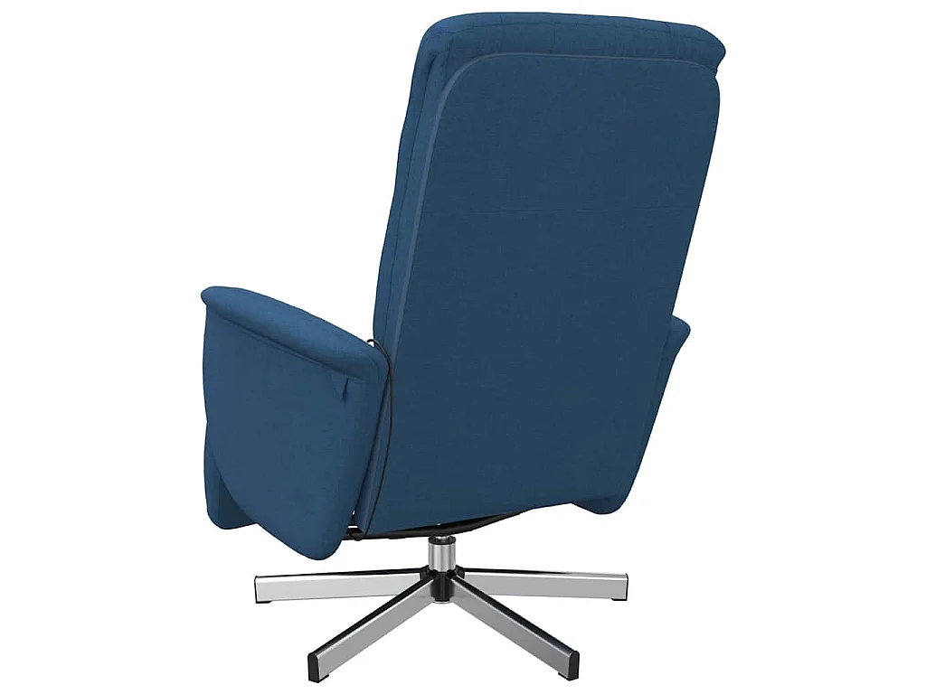 Massagesessel mit Fußteil Blau Stoff