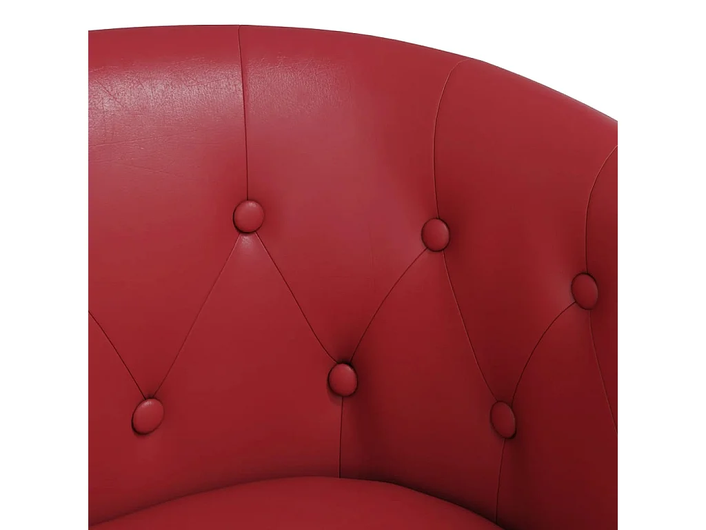 Chaise cabriolet avec repose-pied rouge bordeaux similicuir