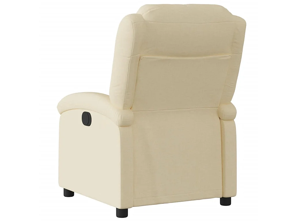 Fauteuil inclinable électrique Crème Tissu