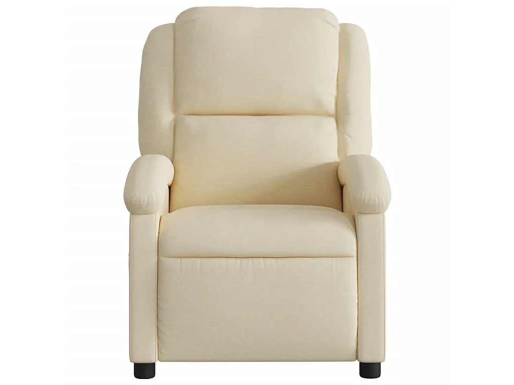Fauteuil inclinable électrique Crème Tissu