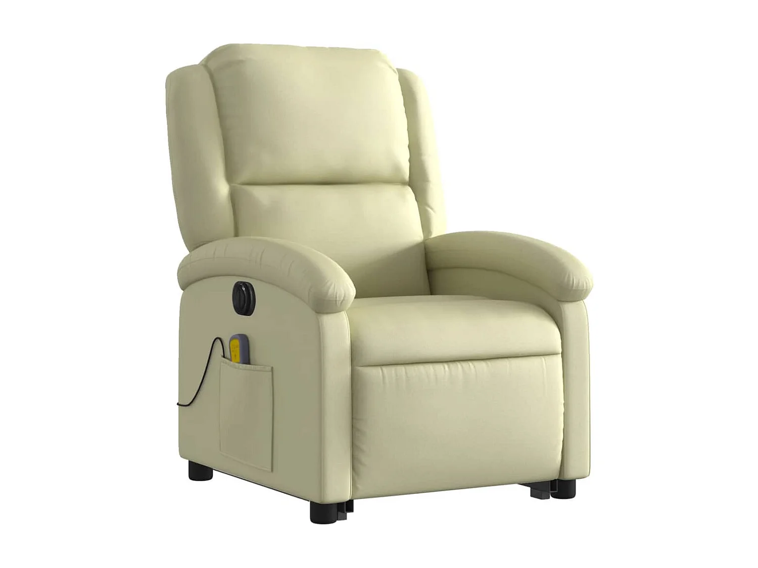 Massagesessel mit Aufstehhilfe Elektrisch Creme Echtleder