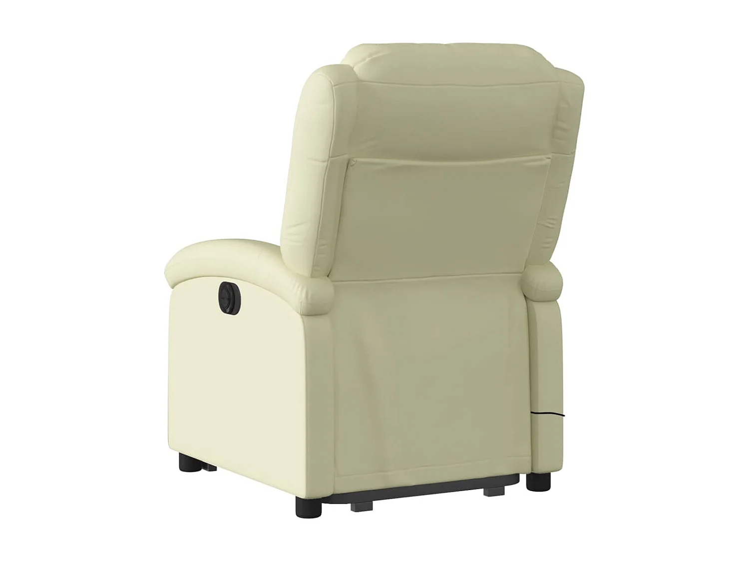 Massagesessel mit Aufstehhilfe Elektrisch Creme Echtleder
