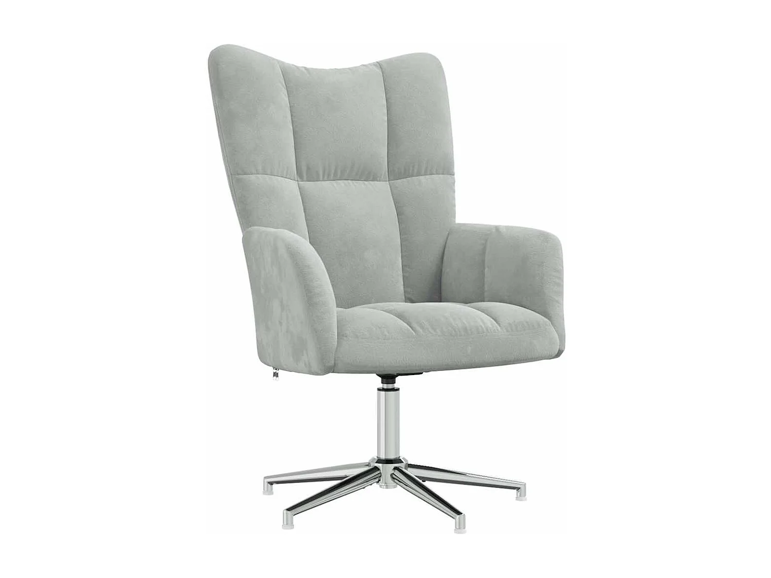 Sillón de relax de terciopelo gris claro