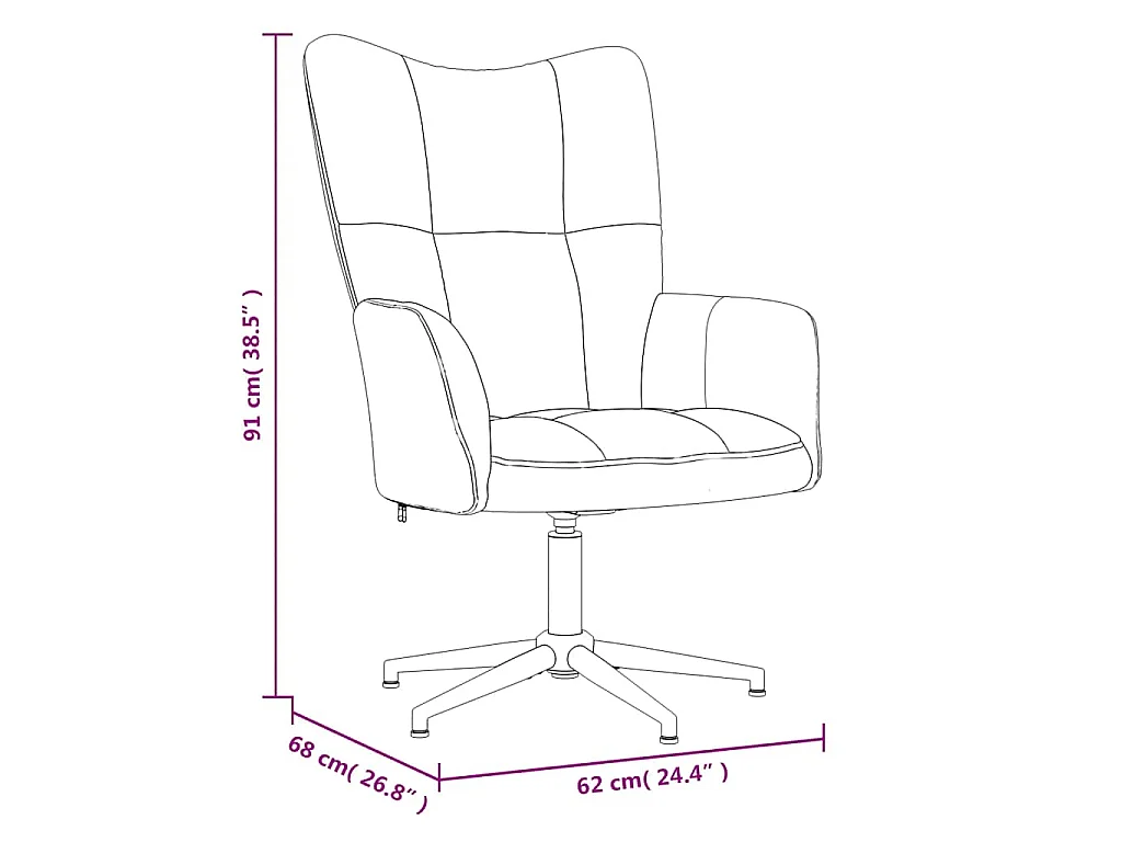 Chaise de relaxation Gris clair Velours