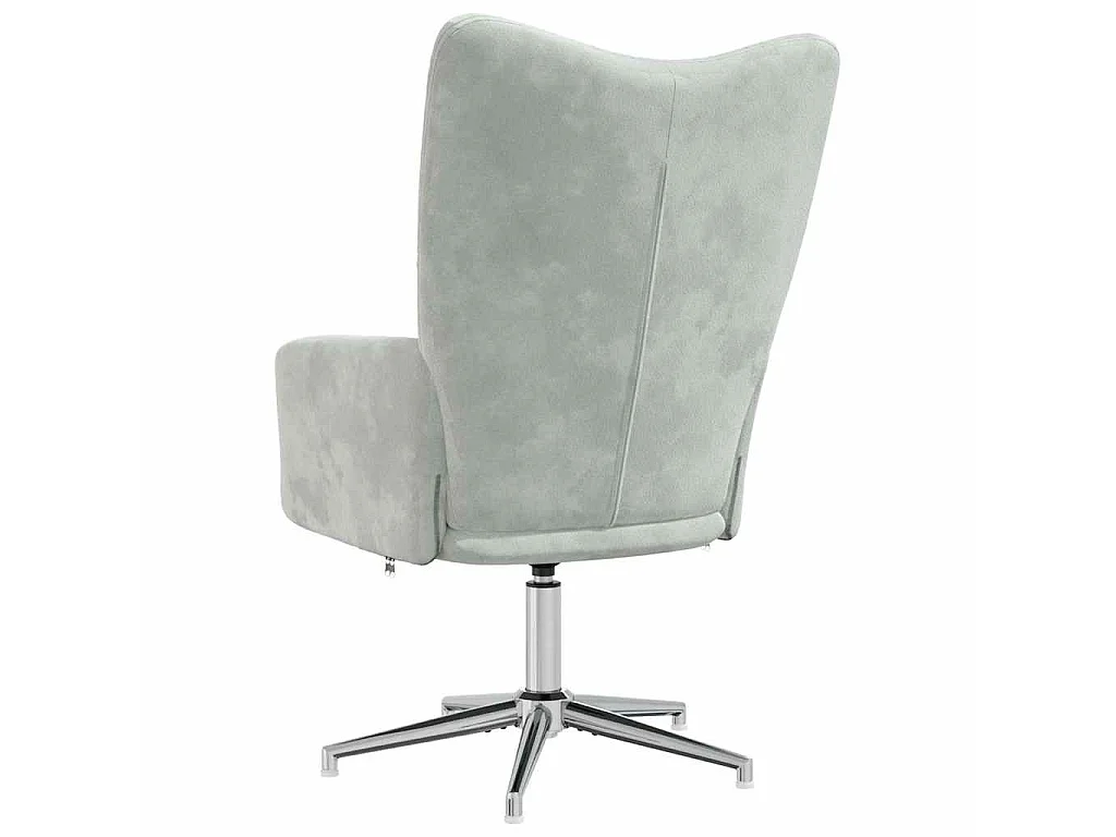 Chaise de relaxation Gris clair Velours