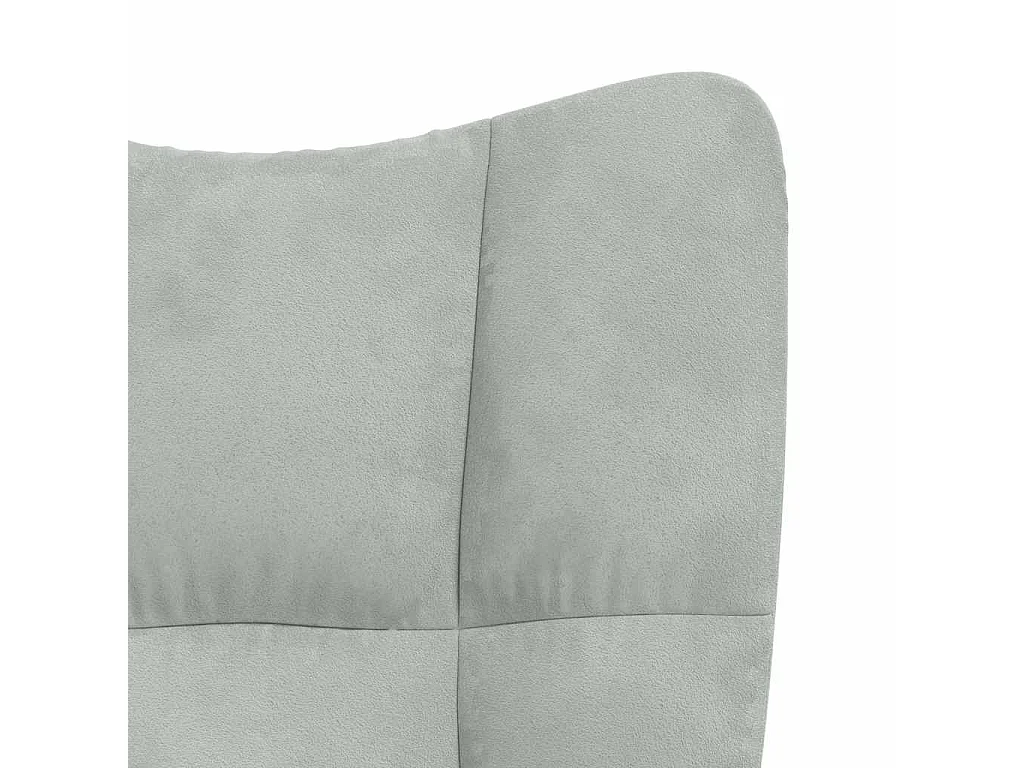 Chaise de relaxation Gris clair Velours