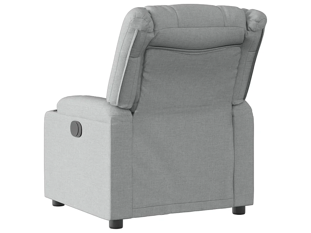 Poltrona Elettrica Reclinabile Grigio Chiaro in Tessuto