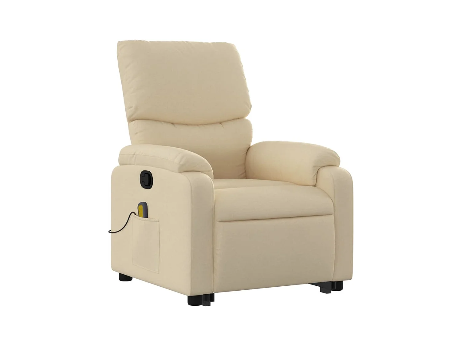 Massagesessel mit Aufstehhilfe Creme Stoff