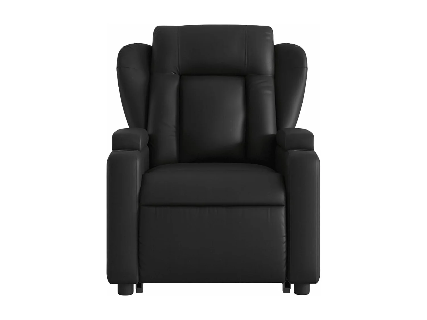 Relaxsessel mit Aufstehhilfe Elektrisch Schwarz Kunstleder