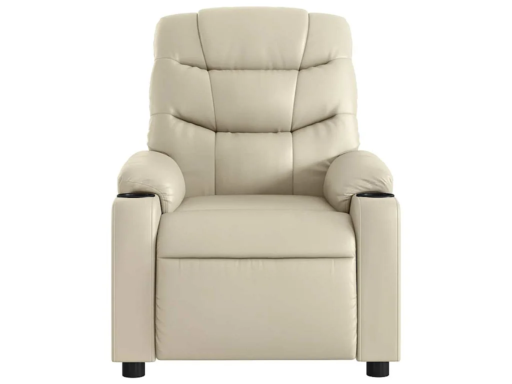 Massagesessel Creme Kunstleder