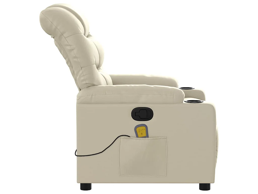 Massagesessel Creme Kunstleder
