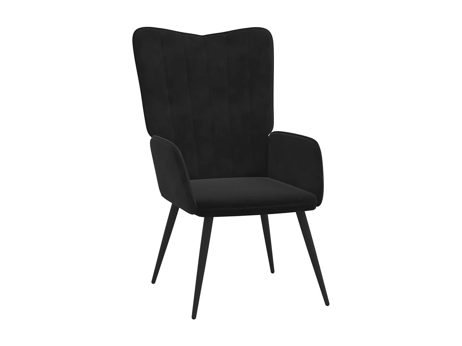 Chaise de relaxation Noir Velours