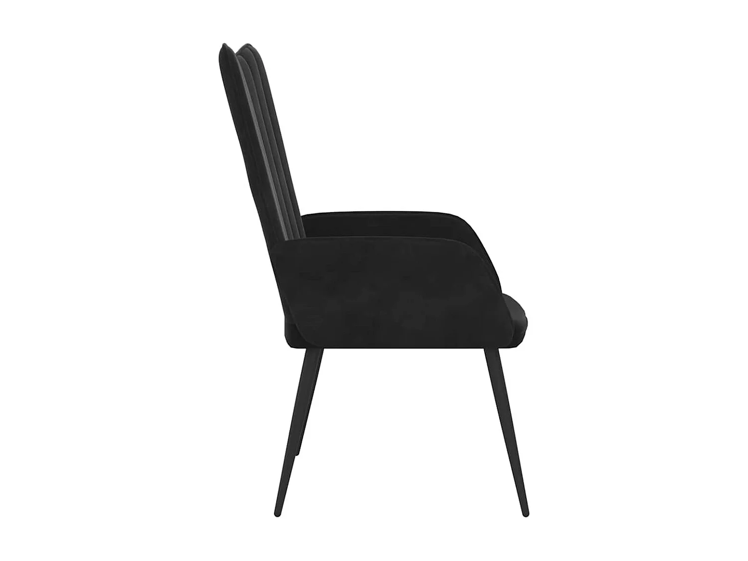 Chaise de relaxation Noir Velours