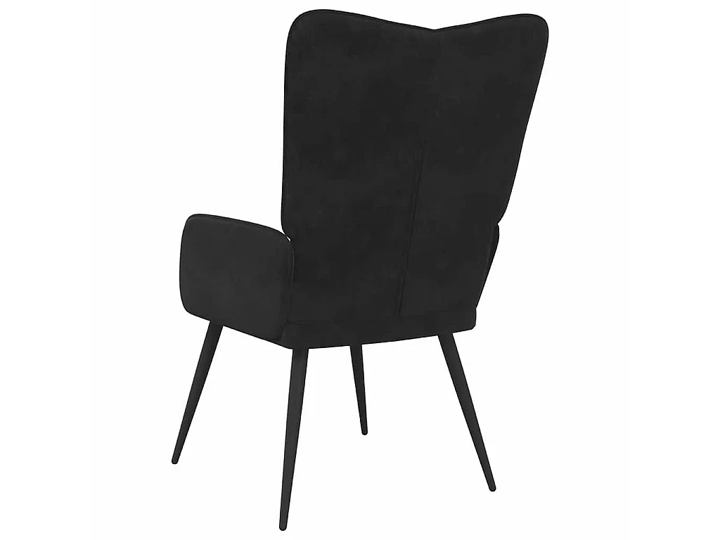 Chaise de relaxation Noir Velours