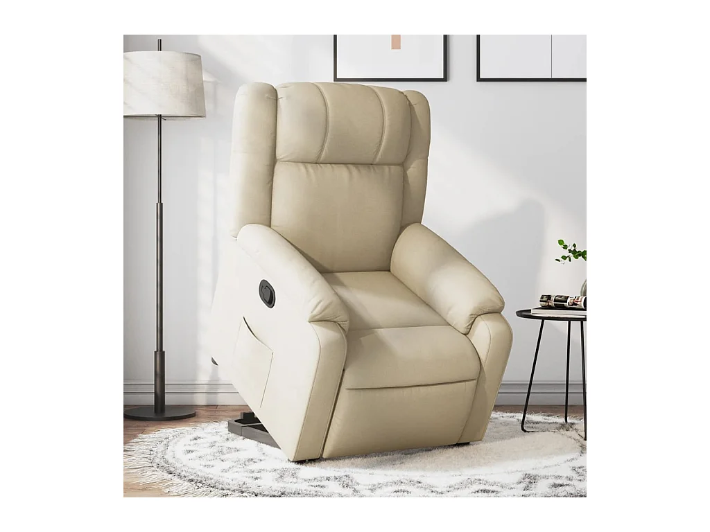 Fauteuil inclinable Crème Tissu