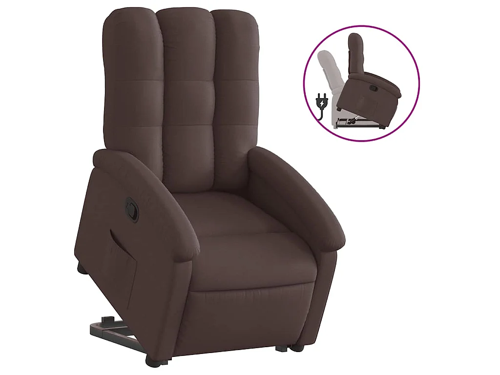 Fauteuil inclinable marron foncé tissu