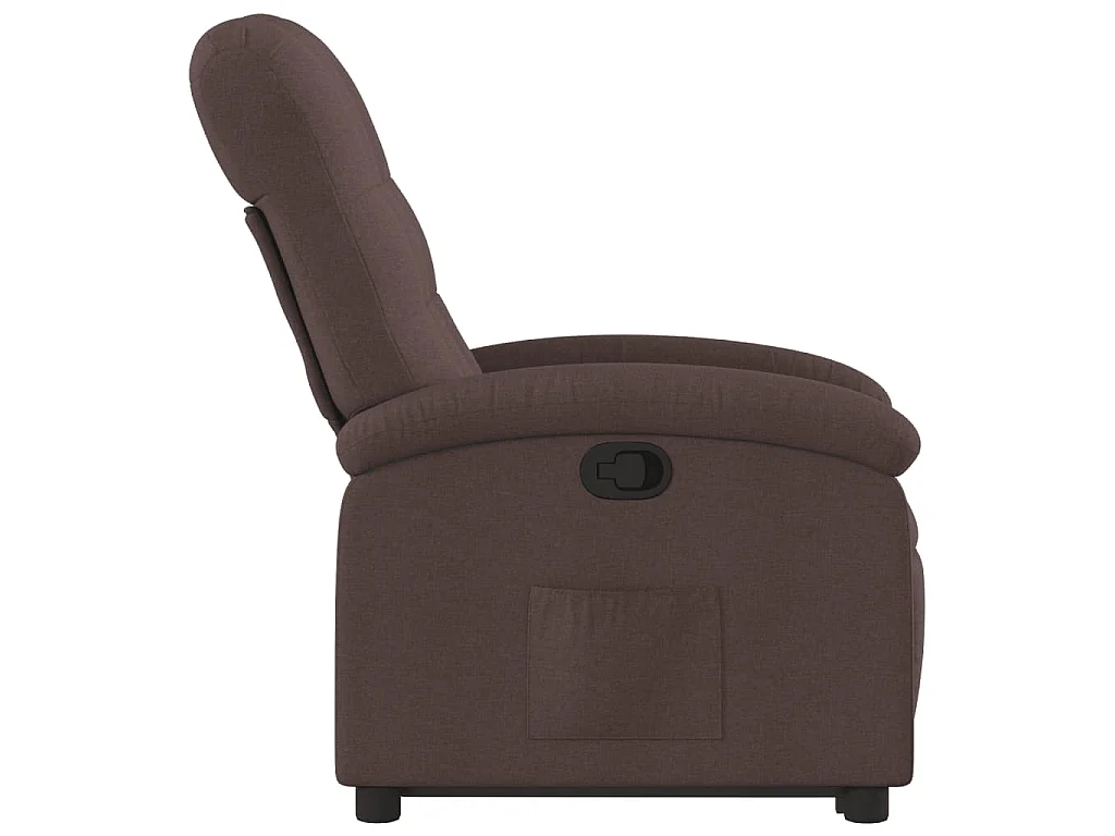 Fauteuil inclinable marron foncé tissu