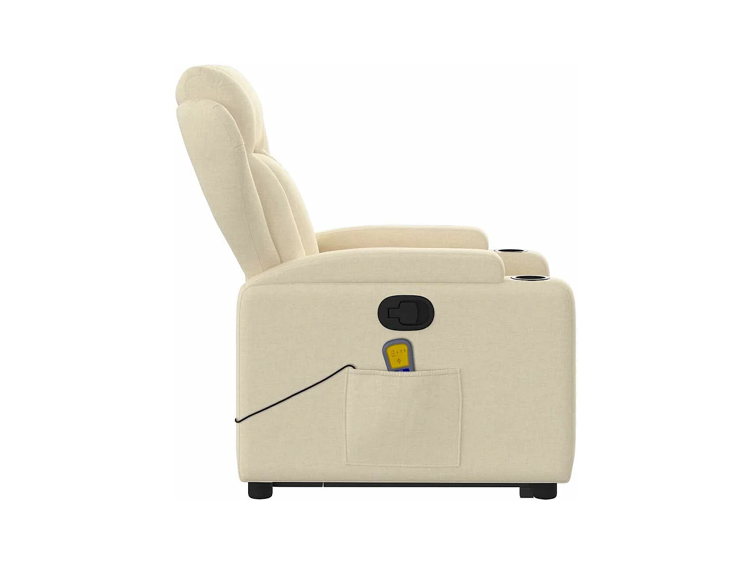 Fauteuil inclinable de massage Crème Tissu