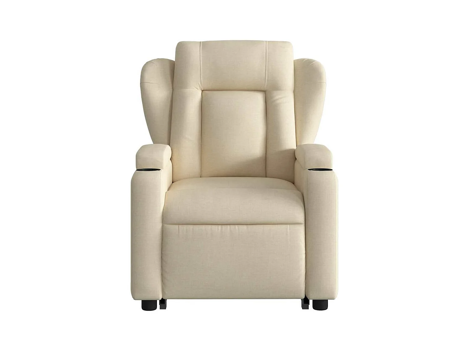 Fauteuil inclinable de massage Crème Tissu