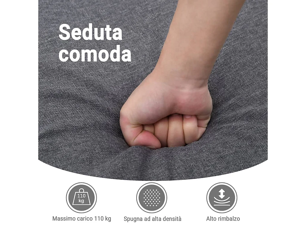 Poltrona Elettrica Reclinabile Grigio Chiaro in Tessuto