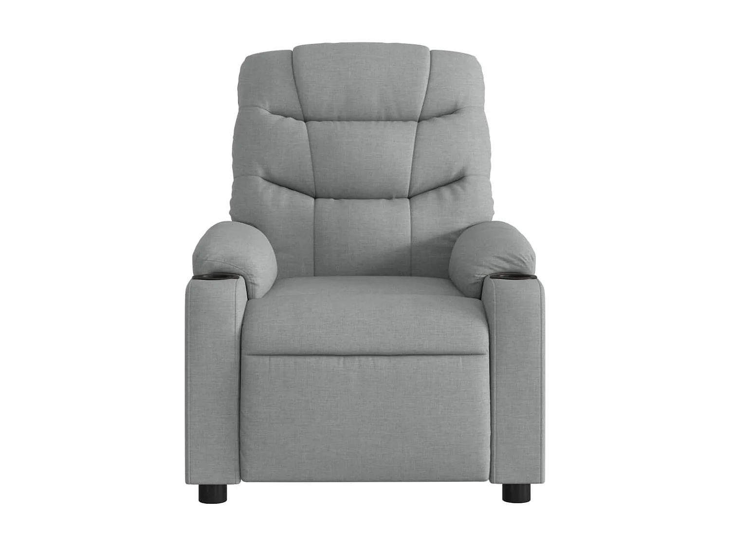 Massagesessel Hellgrau Stoff