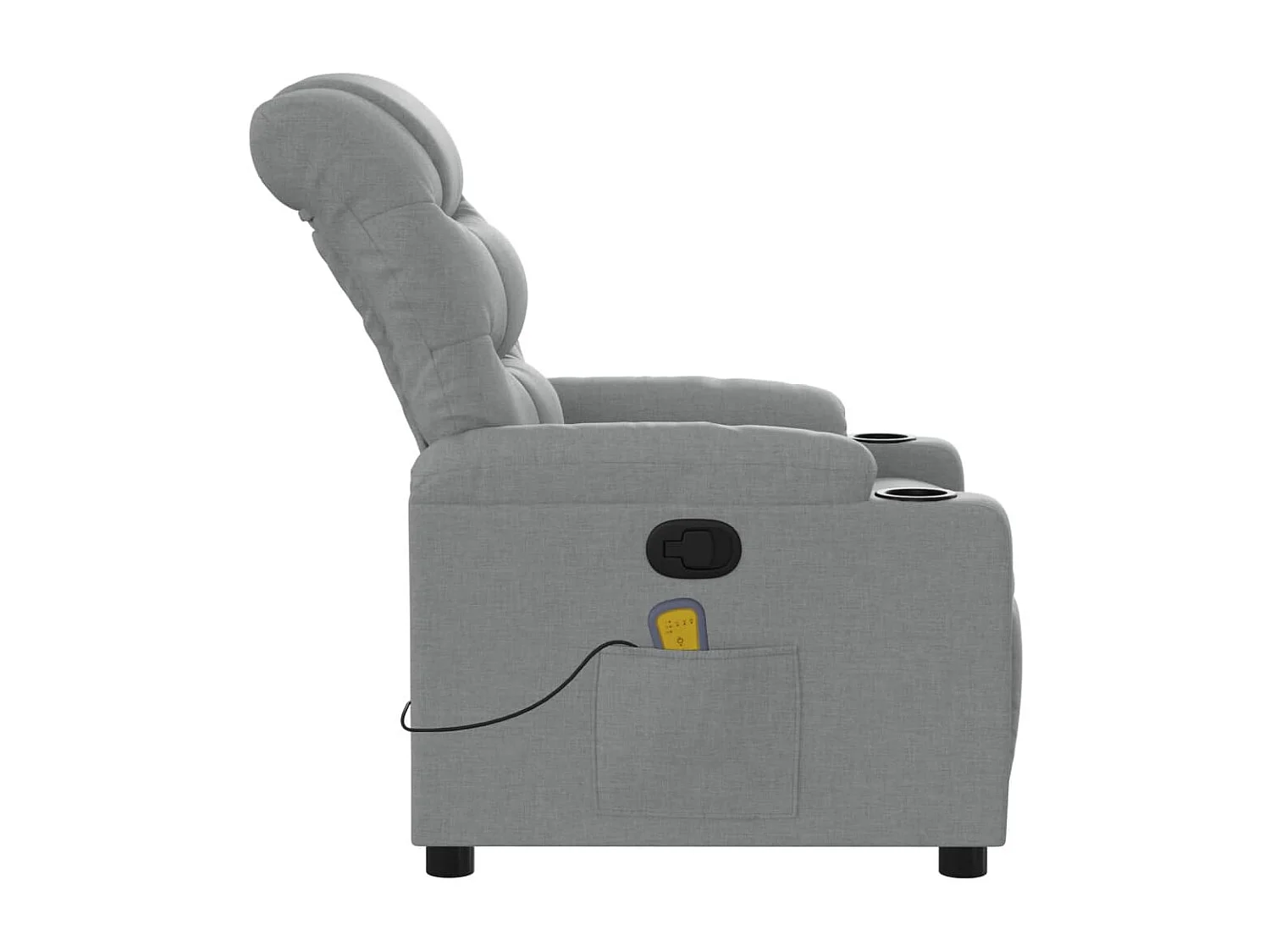 Massagesessel Hellgrau Stoff