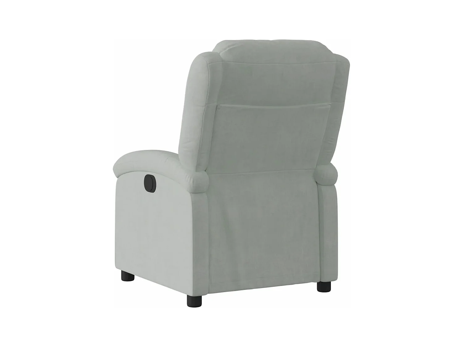 Fauteuil inclinable électrique gris clair velours