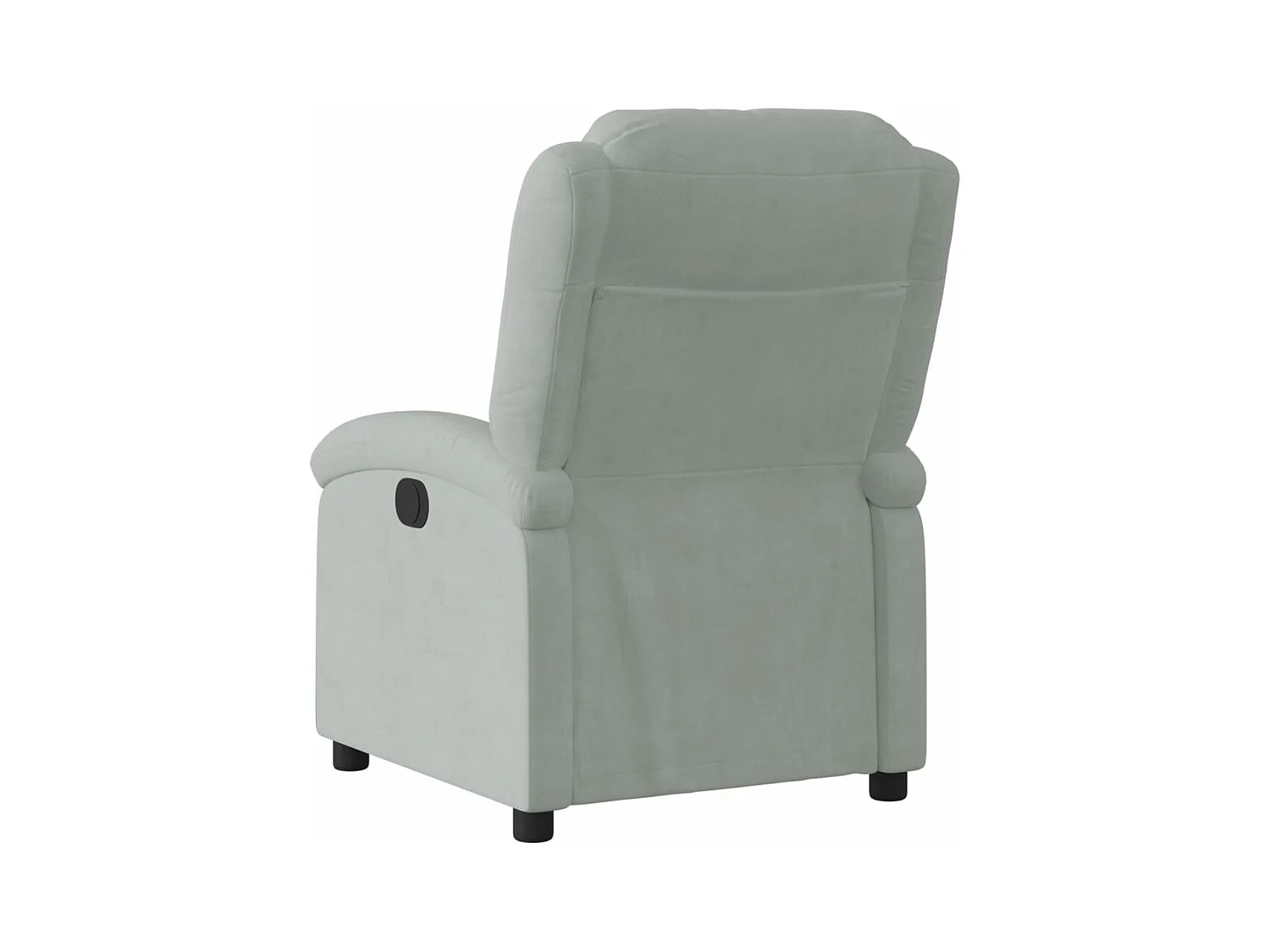 Fauteuil inclinable électrique gris clair velours