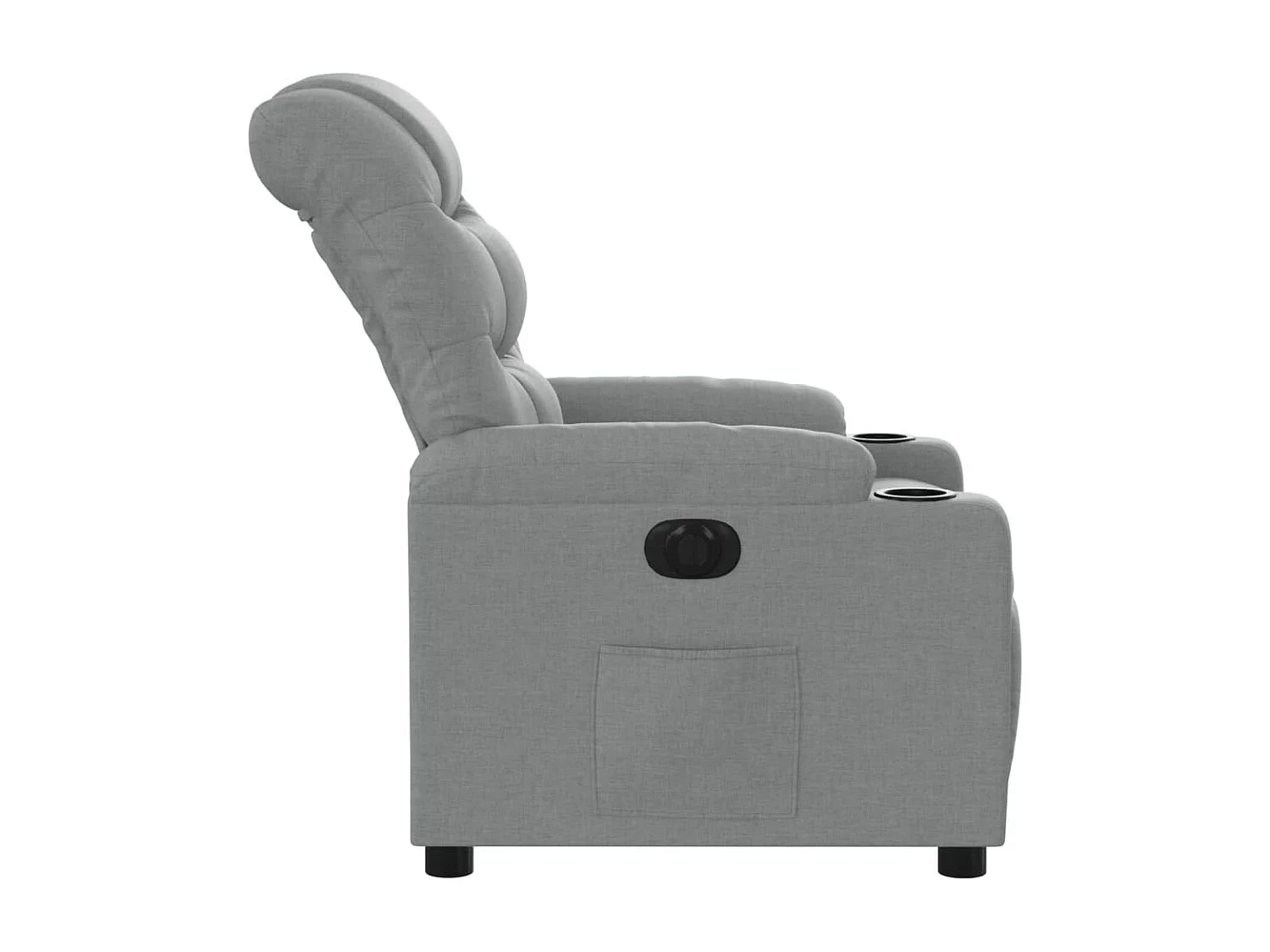 Fauteuil inclinable électrique Gris clair Tissu