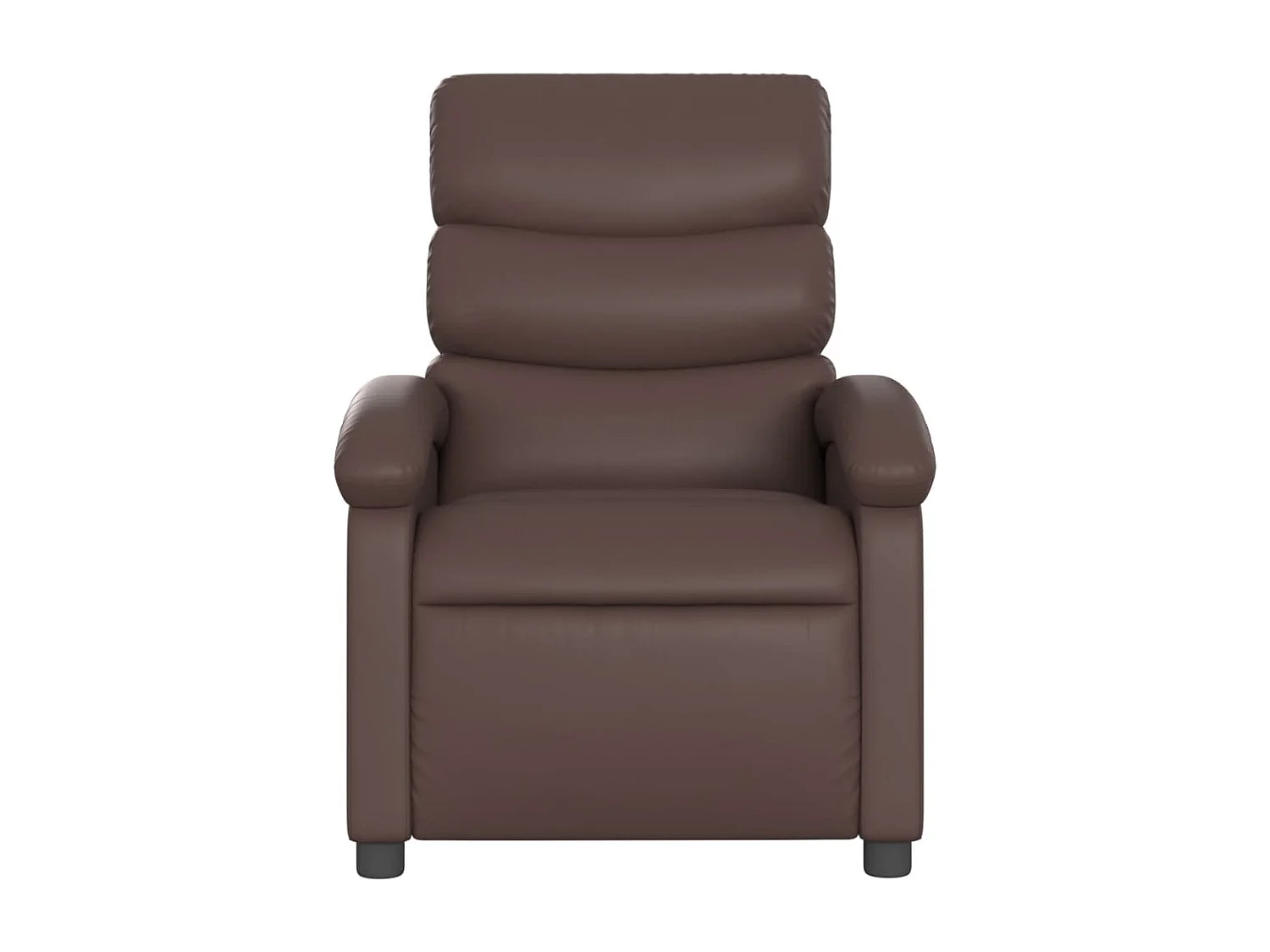 Fauteuil de massage inclinable électrique marron similicuir