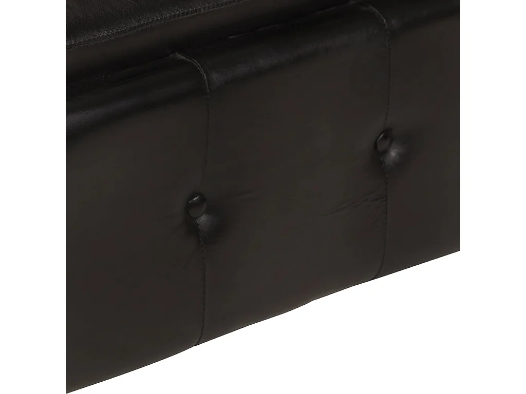 Chesterfield-Sessel Schwarz Echtleder