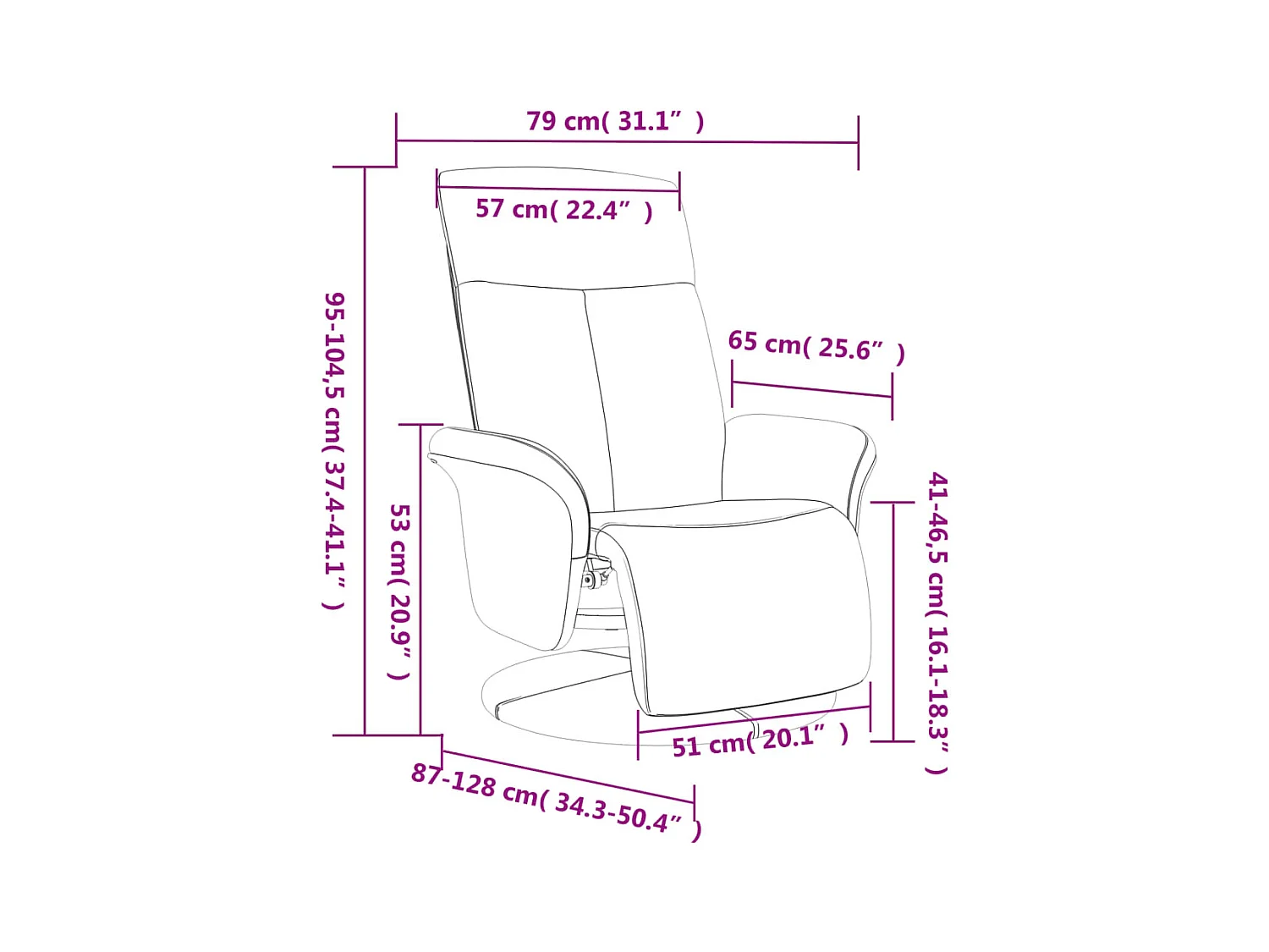Relaxsessel mit Fußteil Hellgelb Stoff