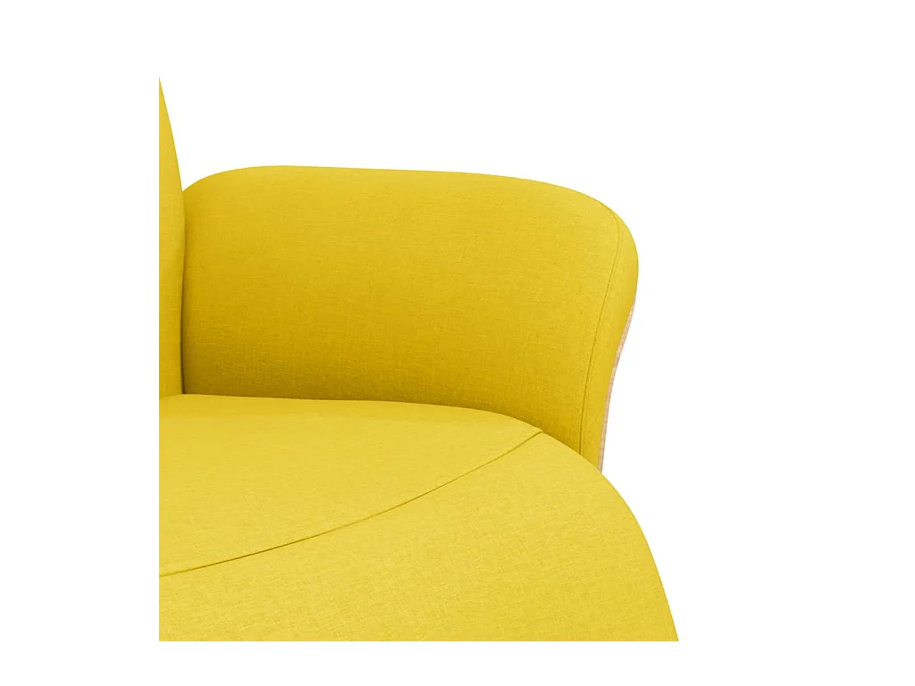 Relaxsessel mit Fußteil Hellgelb Stoff